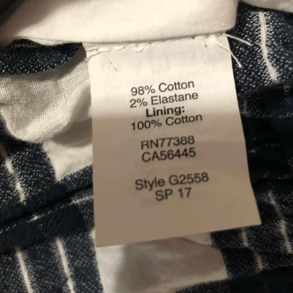 Madewell dresses madewell v neck blue white size 6 - Picture 7 of 7
